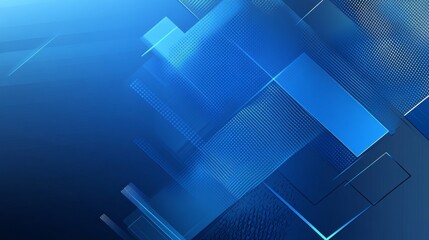 Obraz premium Abstract blue geometric background with dynamic combination of shapes for web, poster, flyer and other artworks.