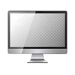Fototapeta premium Computer monitor with transparent screen