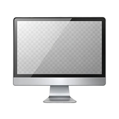 Fototapeta premium Computer monitor with transparent screen