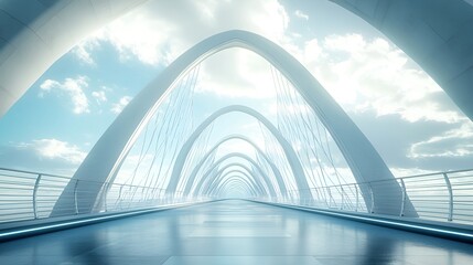 Fototapeta premium Wallpaper of futuristic bridge blueprint with advanced design concepts