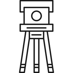 Theodolite Line Icon