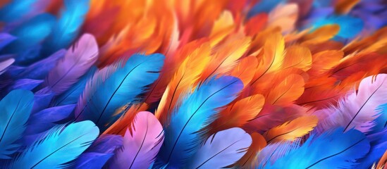 Fototapeta premium Colorful Feathers Background