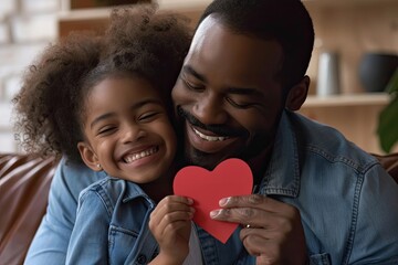 A black dad holding his baby daughter in the air and kissing her on her head, photo, close up of faces