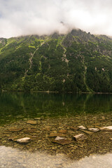 Alpine lake landscape, Morskie Oko or Sea Eye in high Tatras mountain of Tatra national park, Poland © artemstepanov