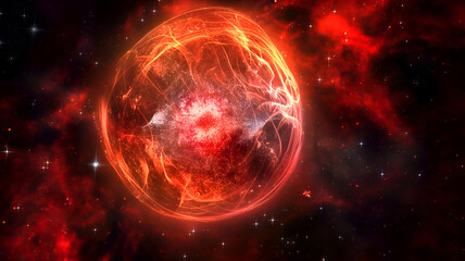 Obraz premium Space Battle Map for Sci-Fi DnD, Top-Down Tabletop Role-Playing Game Map, Futuristic Adventure Background for RPGs, Virtual Tabletop Asset for Space Combat Scenarios, High-Resolution Sci-Fi Space 