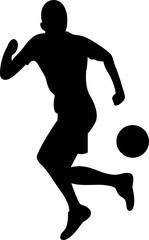 People Playing Soccer Silhouette