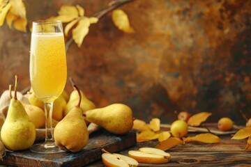  Elegant Fall Brunch Drink with Pear, Rosemary – Seasonal Holiday Cocktail Recipe






