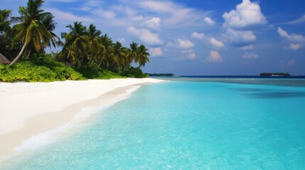 Serene Tropical Beach with Crystal Clear Water