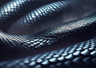 Snake Scales Jet Black Color Crowd Realistic Clean and Detail