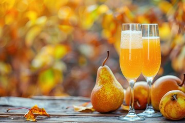  Elegant Fall Brunch Drink with Pear, Rosemary – Seasonal Holiday Cocktail Recipe






