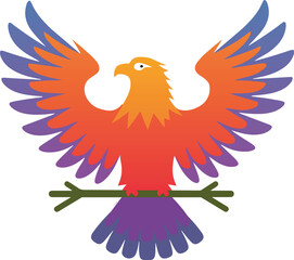 Mascot cartoon eagle hunter animal