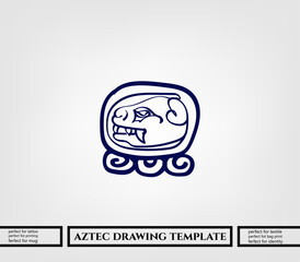 Aztec decorative vector illustration. traditional ethnic ornament