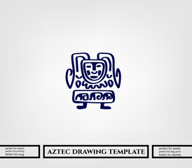 Aztec decorative vector illustration. traditional ethnic ornament