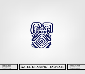 Aztec decorative vector illustration. traditional ethnic ornament