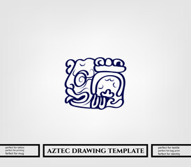 Aztec decorative vector illustration. traditional ethnic ornament