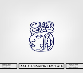 Aztec decorative vector illustration. traditional ethnic ornament