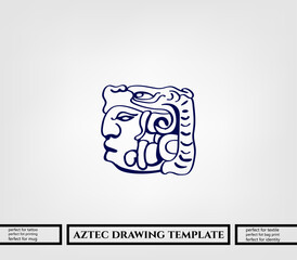Aztec decorative vector illustration. traditional ethnic ornament