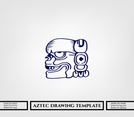 Aztec decorative vector illustration. traditional ethnic ornament