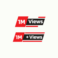 1M View icon Fully Editable Vector