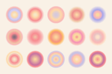 Fototapeta premium Modern radial gradients. Artistic kit universal use