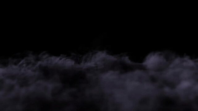 illustration of dark smoke fog moving slowly on a transparent background
