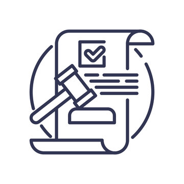 legal document with gavel icon clip art preview