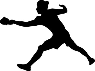 Table Tennis Player Silhouette