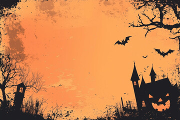 Halloween Banner with space fot text. aspect ratio 3:2