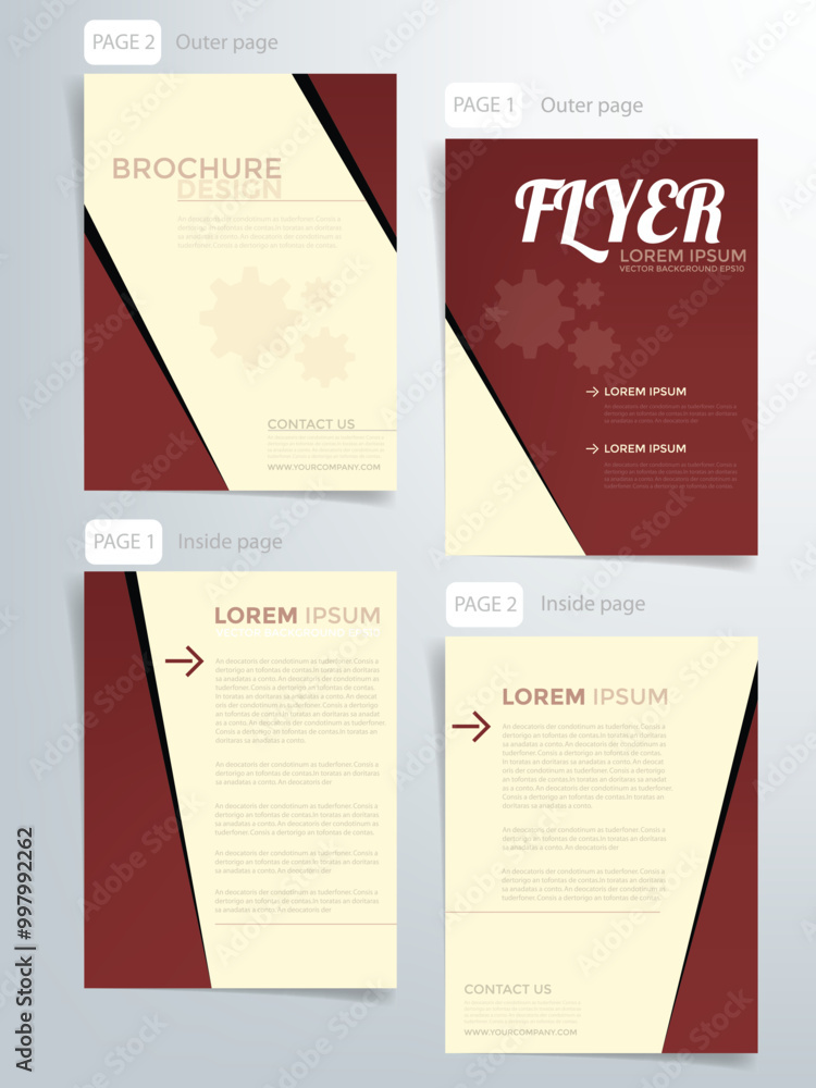 Aufkleber header flyer business brochure vector graphic with space for text and message design