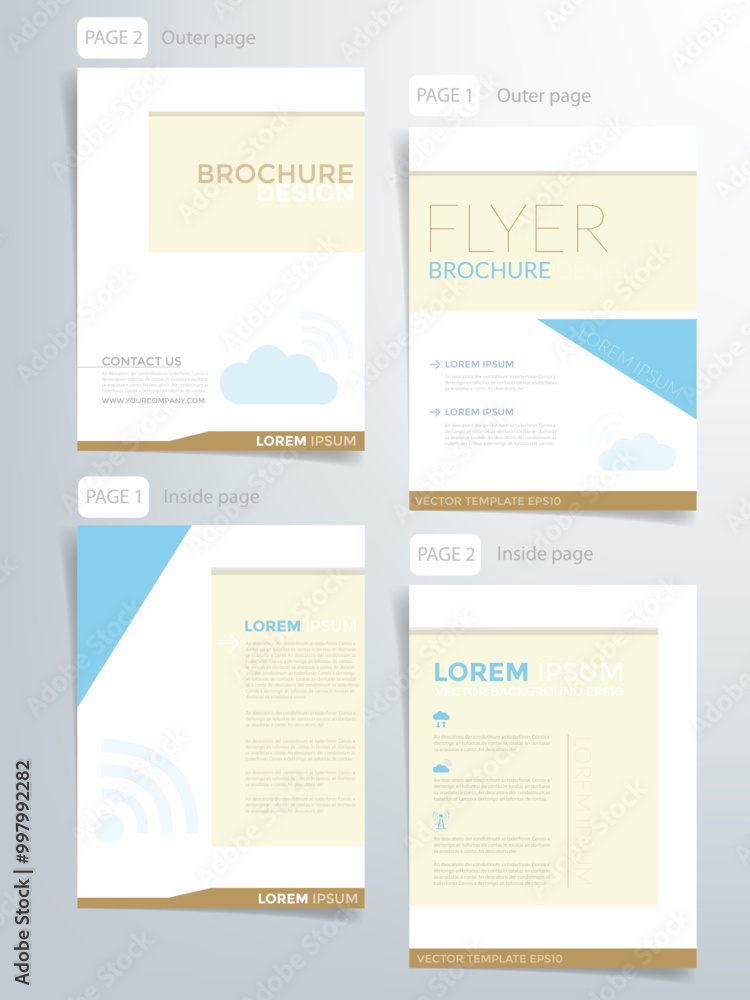 Aufkleber header flyer business brochure vector graphic with space for text and message design