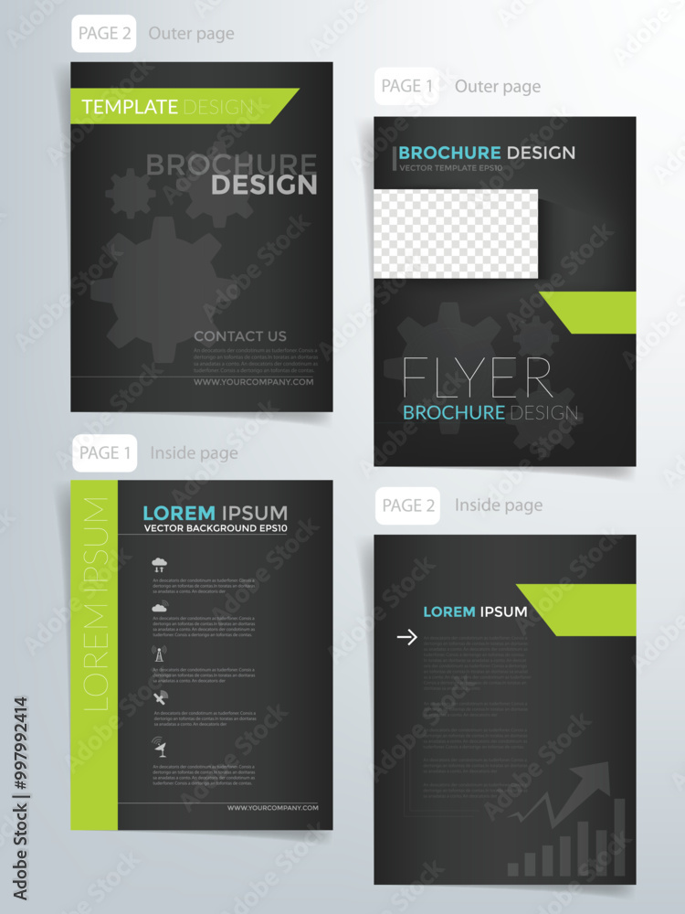 Aufkleber header flyer business brochure vector graphic with space for text and message design
