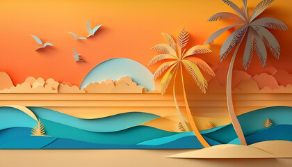 Obraz premium Summer tropical background vector. Palm leaves, monstera leaf, botanical pattern fashion design for wall framed prints, canvas prints, poster, home decor, cover, floral wall arts, wallpaper.