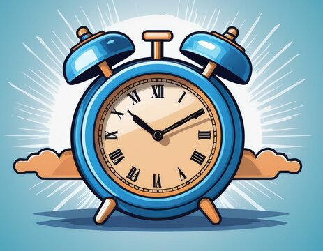 recommend clip art: blue alarm clock logo