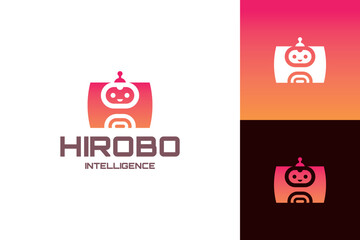 robot h letter logo vector