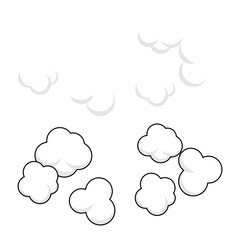 シンプルな湯気のあしらい。ベクターアイコンイラスト