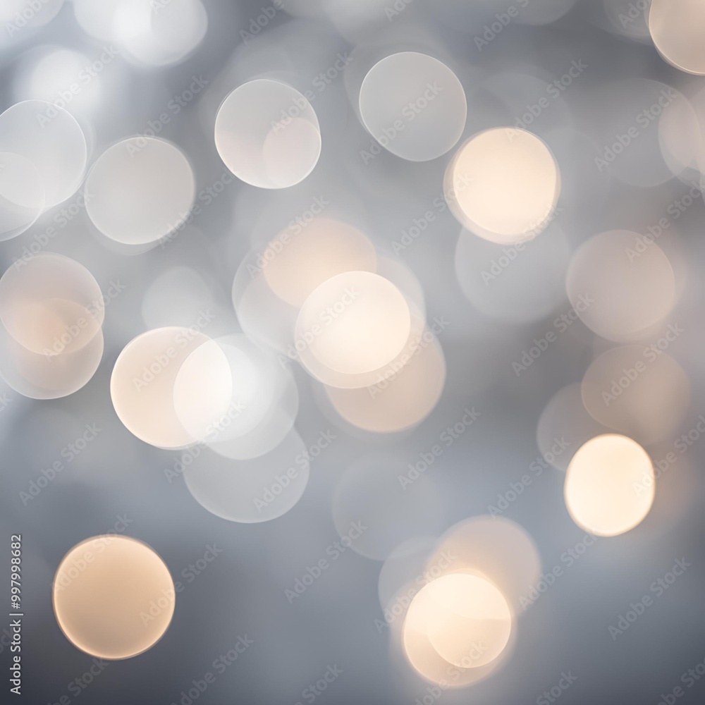 Poster soft, glowing bokeh lights in warm tones create a dreamy and abstract background. the blurred circle