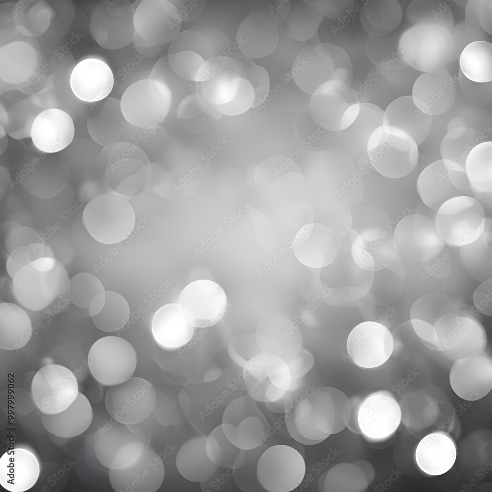 Poster a soft and dreamy bokeh effect with gentle white lights, creating a calm and elegant atmosphere. the