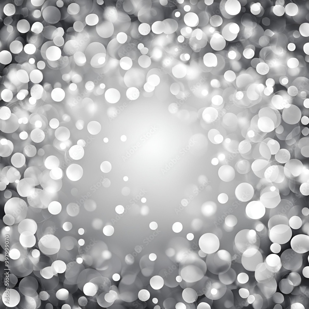 Poster a dazzling display of silver bokeh lights forming a sparkling and festive background. the scattered 