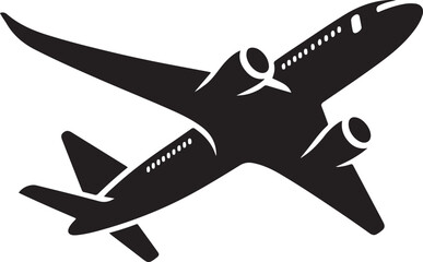 Airplane silhouette vector collection. black airplane icon set
