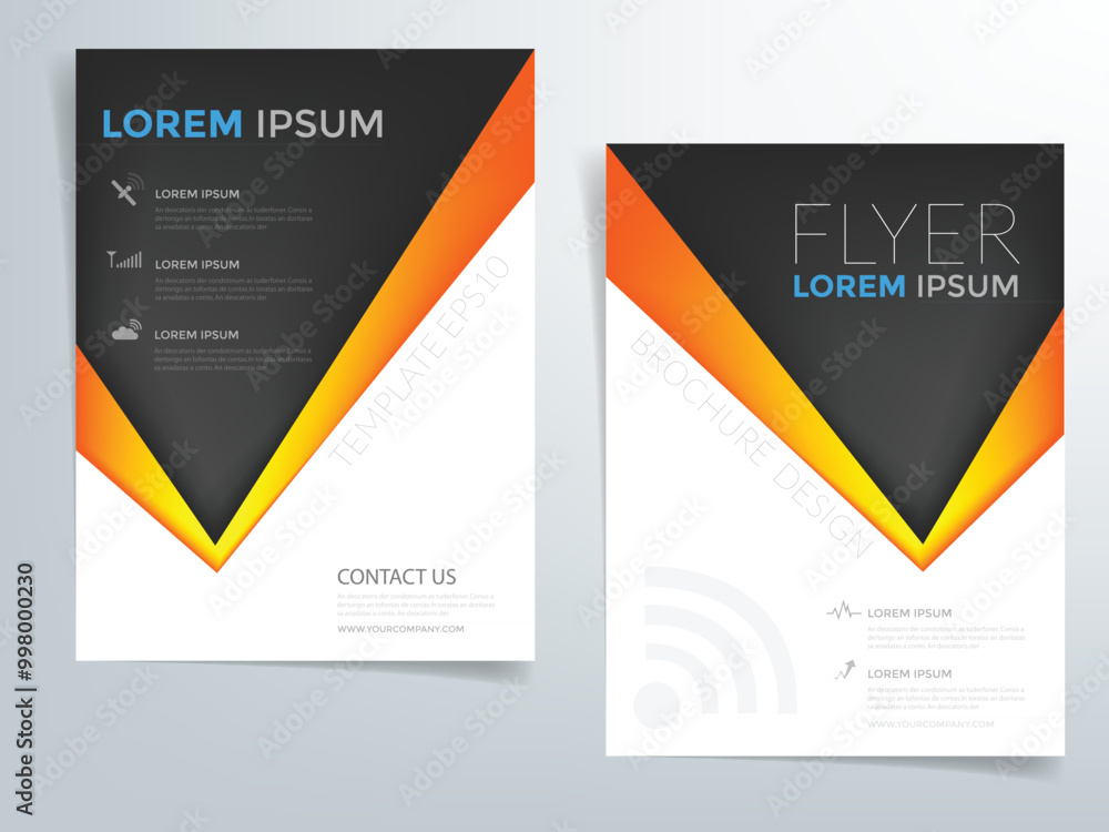 Poster header flyer business brochure vector graphic with space for text and message design