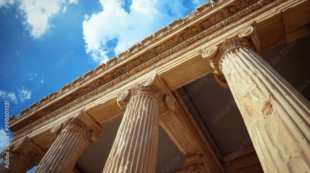 Canvas Prints ancient greek architecture featured iconic columns with distinct styles: doric, ionic, and corinthia