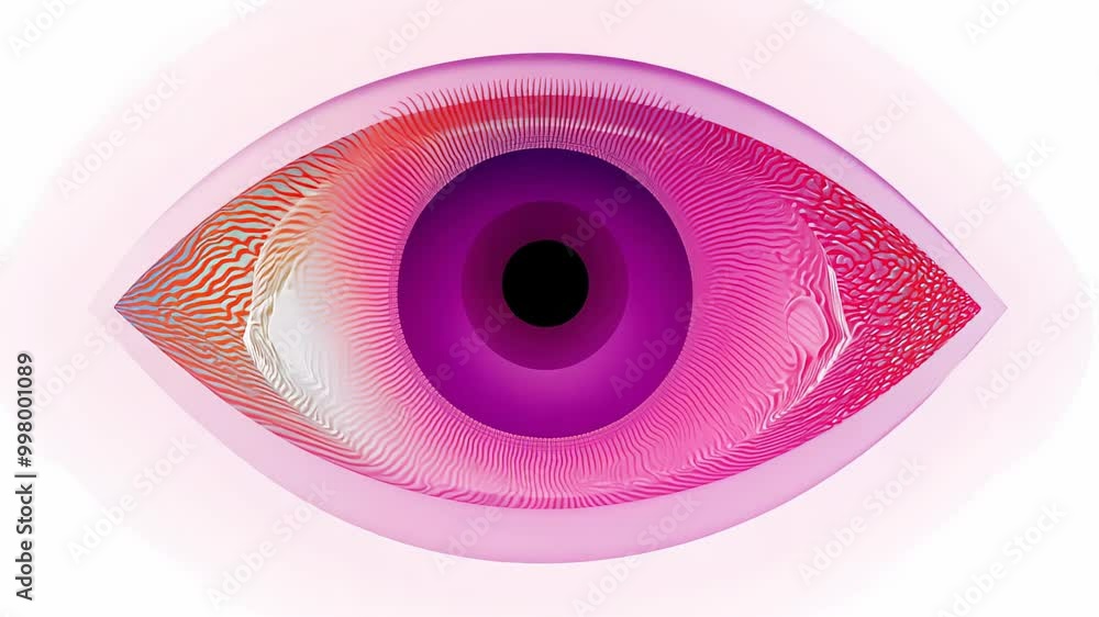 Poster optical lens design featuring a colorful circular pattern, symbolizing cutting-edge technology in ob