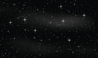 Night time sky background with glittering stars