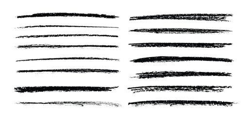 Grunge paint lines collection