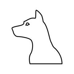 Dog portrait line art