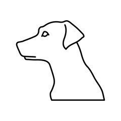 Dog portrait line art