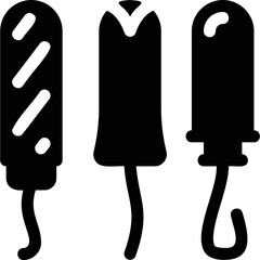 Simple vector icon different types of tampons