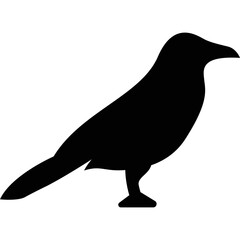 Simple vector icon raven