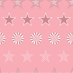 Star quilting in Pink, whites,Beige colours natural colour ,seamless pattern ,prints background
