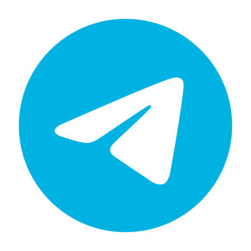 Telegram social media logo isolated vector